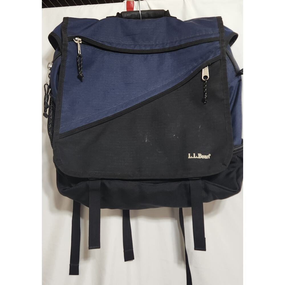 LL BEAN Navy‎ Black & Black The Big Easy Pack Laptop Messenger Backpack